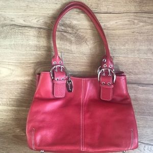 Red Tignanello Purse with Matching Wallet